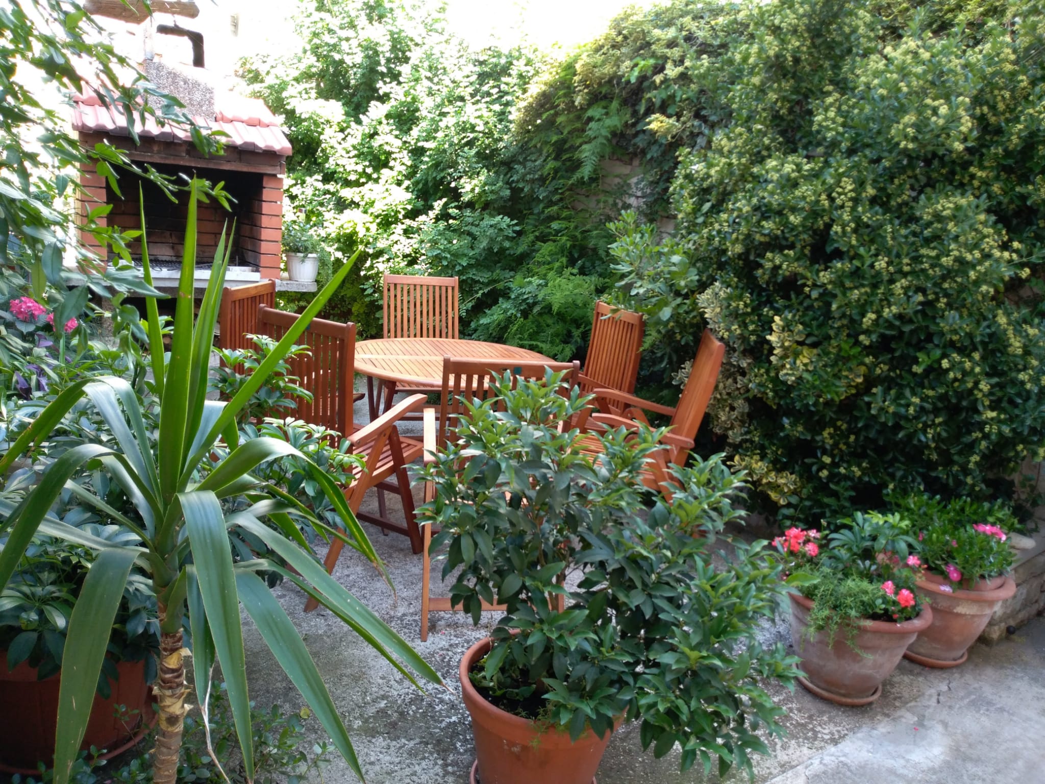 BBQ area.